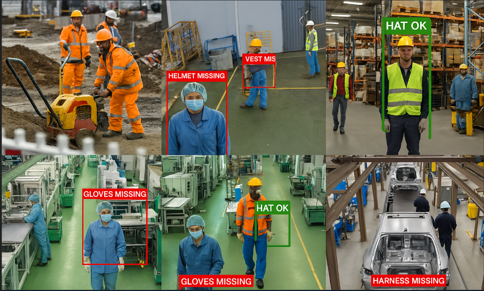 Using AI to monitor PPE compliance